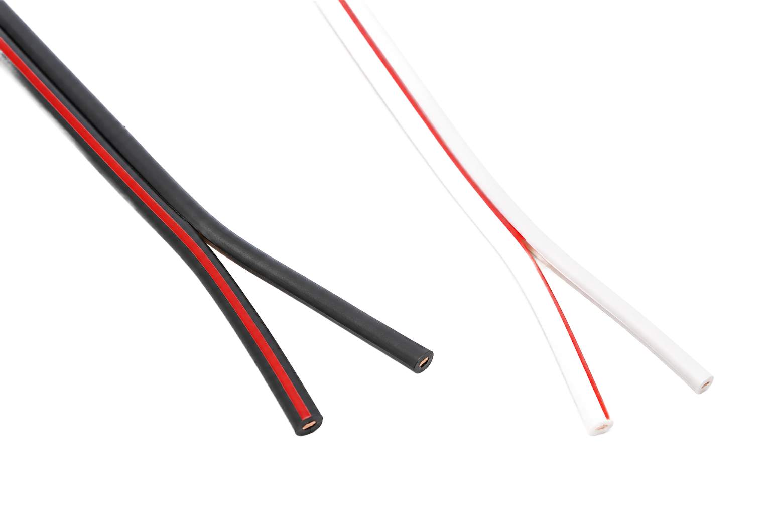 Plochý kabel 2x0,35mm černý bílý PVC izolace
